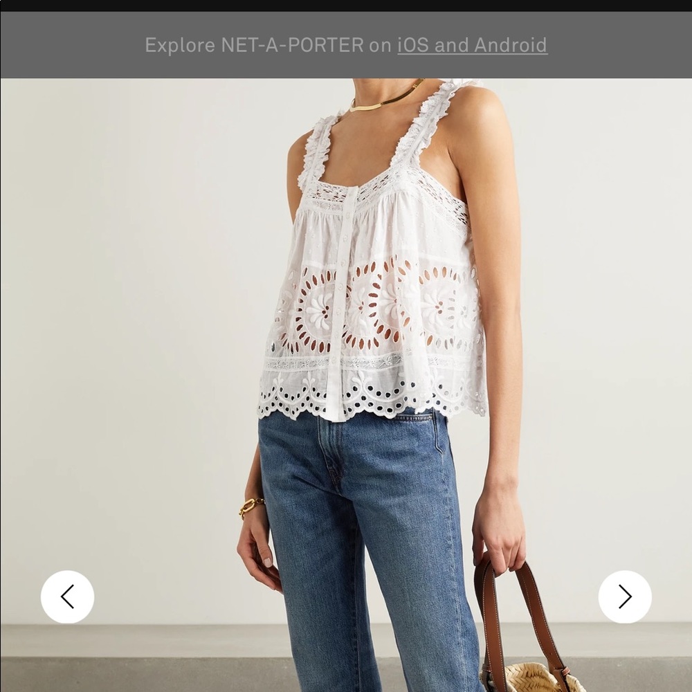 Loveshack Fancy Sully lace top